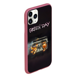 Чехол для iPhone 11 Pro Max матовый Green Day магнитофон в огне - фото 2