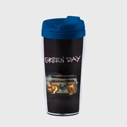 Термокружка-непроливайка Green Day магнитофон в огне