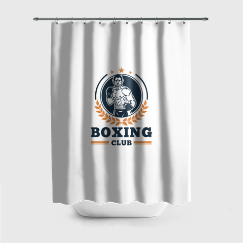 Штора 3D для ванной Boxing club