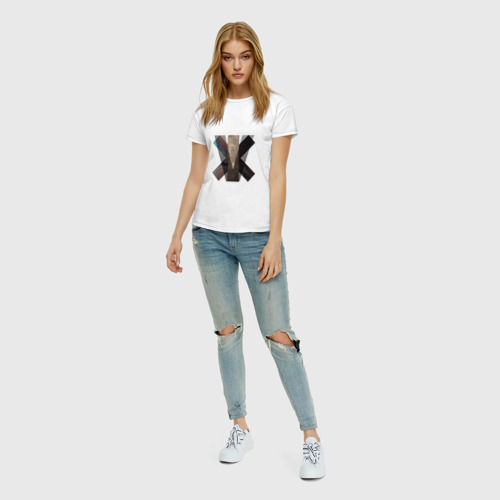 Женская футболка хлопок The XX, цвет белый - фото 5