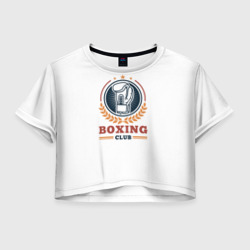 Женская футболка Crop-top 3D Boxing club