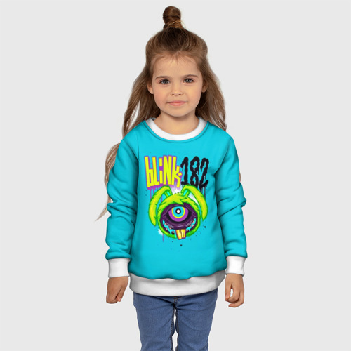 Детский свитшот 3D Заяц монстр Blink-182, цвет 3D печать - фото 7
