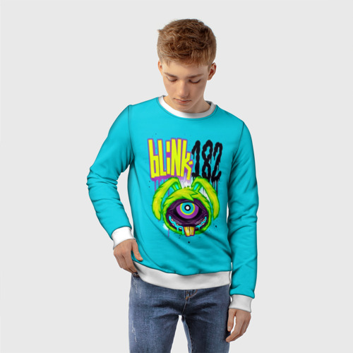 Детский свитшот 3D Заяц монстр Blink-182, цвет 3D печать - фото 3