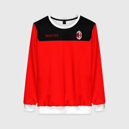 Женский свитшот 3D AC Milan - Red & Black, цвет 3D печать