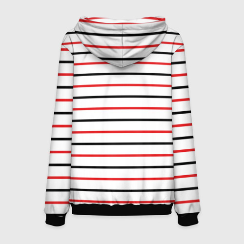 Мужская толстовка 3D AC Milan - Stripe white, цвет черный - фото 2