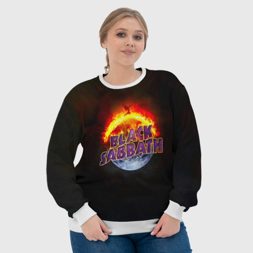 Женский свитшот 3D Black Sabbath земля в огне, цвет 3D печать - фото 6