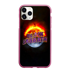 Чехол для iPhone 11 Pro Max матовый Black Sabbath земля в огне