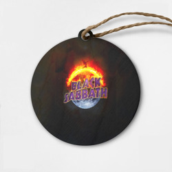 Деревянная игрушка круг Black Sabbath земля в огне