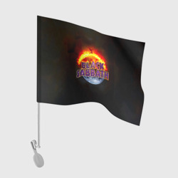 Флаг для автомобиля Black Sabbath земля в огне