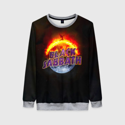 Женский свитшот 3D Black Sabbath земля в огне