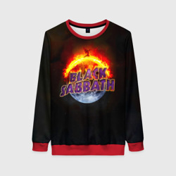 Женский свитшот 3D Black Sabbath земля в огне