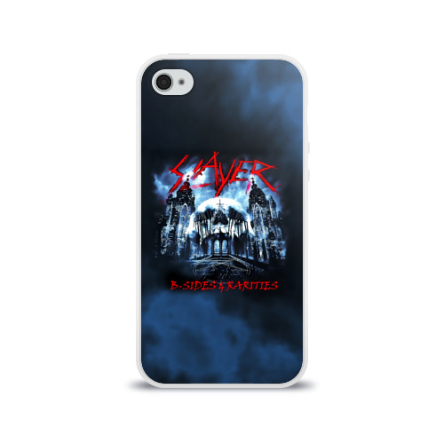 Чехол для Apple iPhone 4/4S силиконовый глянцевый Череп Slayer Фото 01 Чехол для Apple iPhone 4/4S силиконовый глянцевый Череп Slayer Фото 01