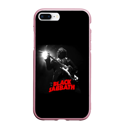 Чехол для iPhone 7Plus/8 Plus матовый Black Sabbath, цвет розовый