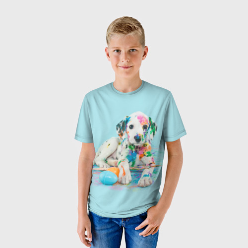 Детская футболка 3D Юный художник, цвет 3D печать - фото 3