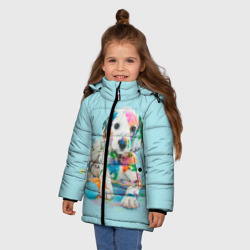 Зимняя куртка для девочек 3D Юный художник - фото 2