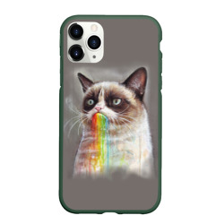 Чехол для iPhone 11 Pro матовый Grumpy Cat