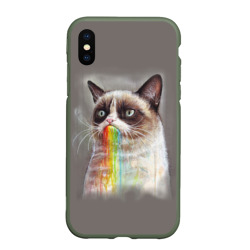 Чехол для iPhone XS Max матовый Grumpy Cat