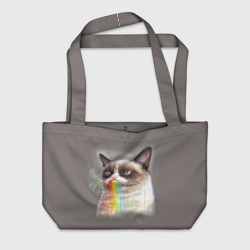 Пляжная сумка 3D Grumpy Cat