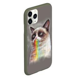 Чехол для iPhone 11 Pro матовый Grumpy Cat - фото 2