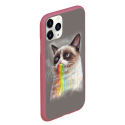 Чехол для iPhone 11 Pro Max матовый Grumpy Cat - фото 2