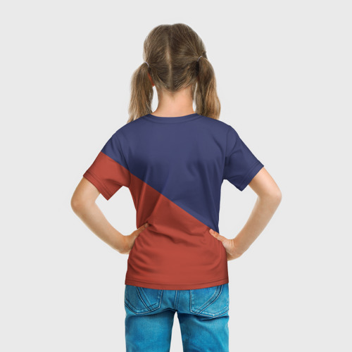 Детская футболка 3D с принтом Атлетико Мадрид, вид сзади #2