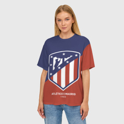Женская футболка oversize 3D Атлетико Мадрид - фото 2