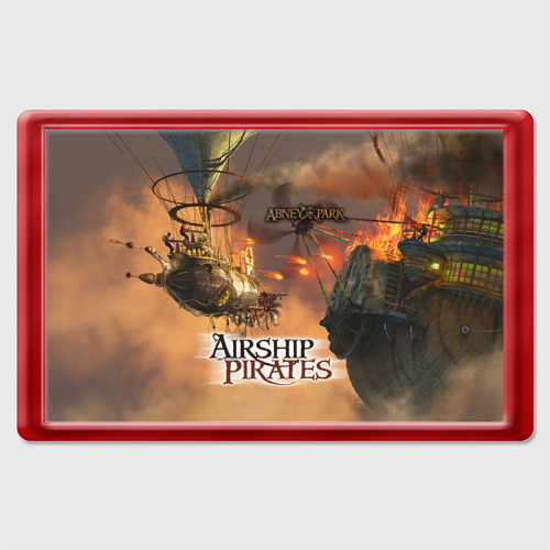 Магнит 45*70 Airship pirates, цвет красный