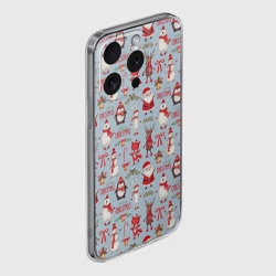 Чехол для iPhone 15 Pro силиконовый с защитой камеры Рождественская Милота - фото 2