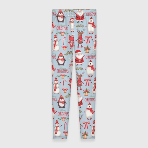 Леггинсы 3D с принтом Рождественская Милота Леггинсы 3D Рождественская Милота