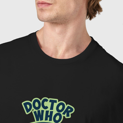 Мужская футболка хлопок Доктор кто / Doctor Who, цвет черный - фото 6