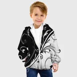 Детская куртка 3D Цветочный узор Black & White - фото 2