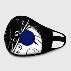 Маска из неопрена Цветочный узор Black & White