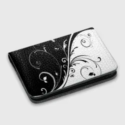 Картхолдер с принтом Цветочный узор Black & White