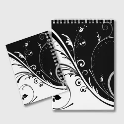 Блокнот Цветочный узор Black & White - фото 2