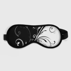 Маска для сна 3D Цветочный узор Black & White