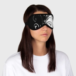 Маска для сна 3D Цветочный узор Black & White - фото 2