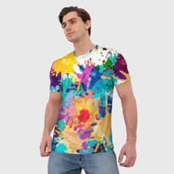 Мужская футболка 3D Пятна краски - фото 2