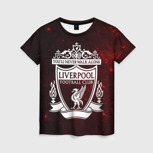Женская футболка 3D с принтом Liverpool, вид спереди #2