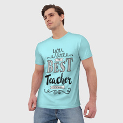 Мужская футболка 3D Лучший учитель - фото 2