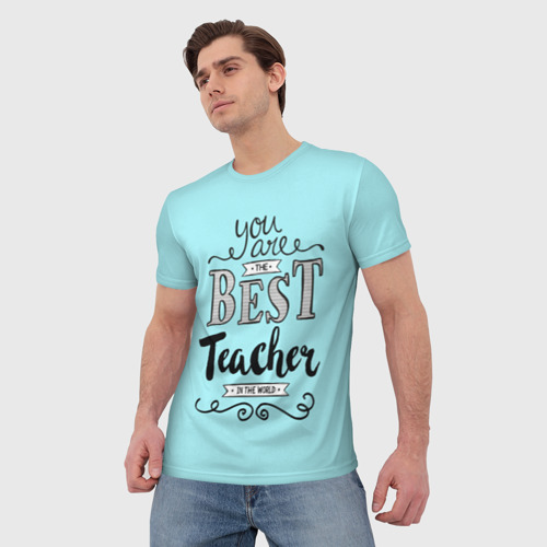 Мужская футболка 3D Лучший учитель - фото 3