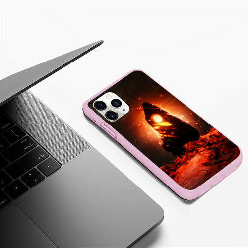 Чехол для iPhone 11 Pro Max матовый Ведьмак 3 абелиск, цвет розовый - фото 5