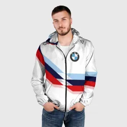 Мужская ветровка 3D BMW БМВ white - фото 2