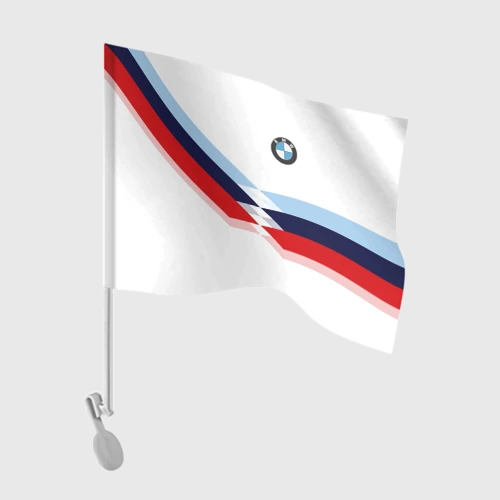 Флаг для автомобиля BMW БМВ white