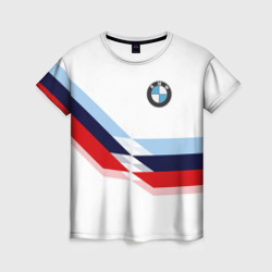 Женская футболка 3D BMW БМВ white