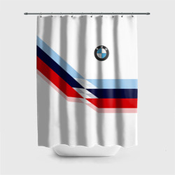 Штора 3D для ванной BMW БМВ white