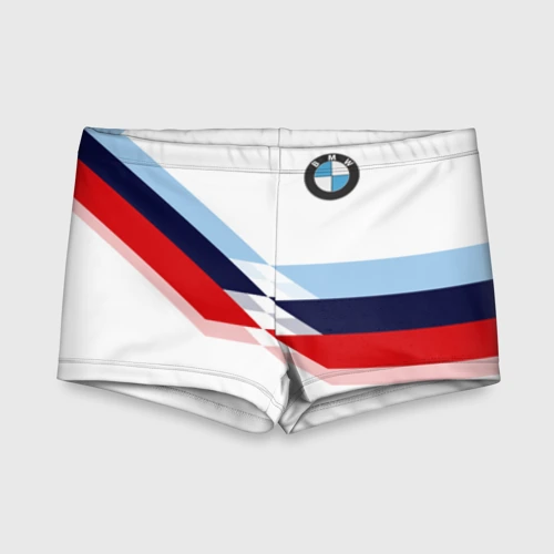 Детские купальные плавки 3D BMW БМВ white