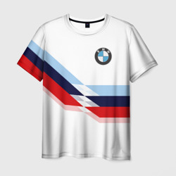 Мужская футболка 3D BMW БМВ white