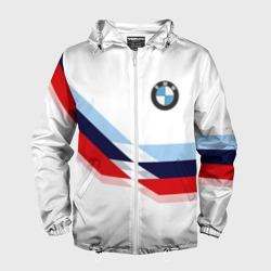 Мужская ветровка 3D BMW БМВ white