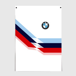 Постер BMW БМВ white