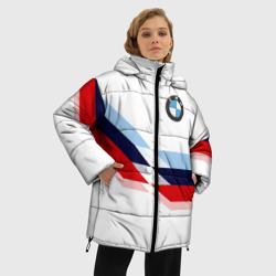 Женская зимняя куртка Oversize BMW БМВ white - фото 2